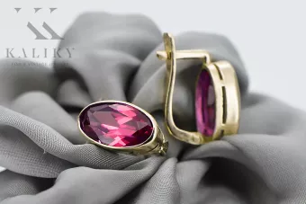Cercei Rubin Aur galben 14K Vintage vec001y